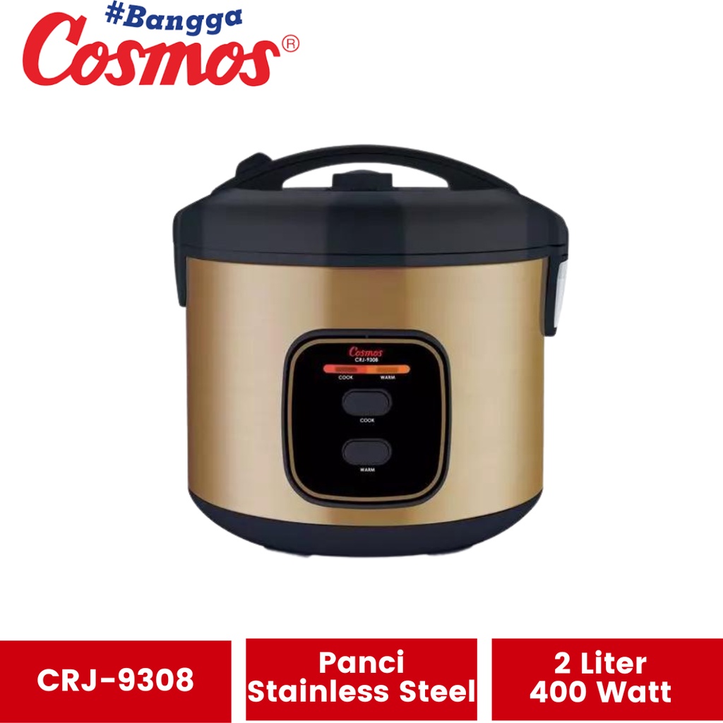 Magic Com Cosmos Stainless Steel CRJ-9308 | Mejikom Mejicom Magiccom Magicom Stenlis CRJ 9308 Garans