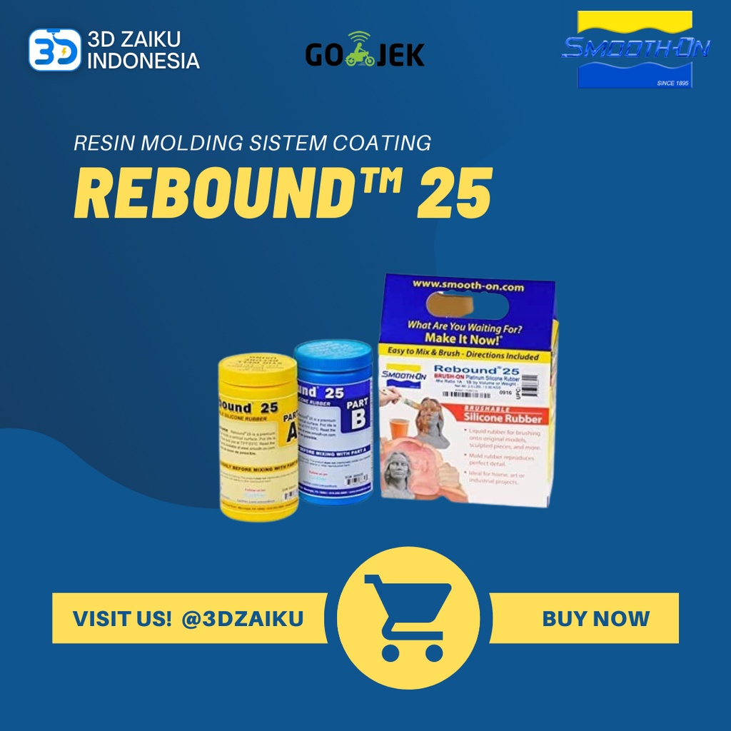 Original Smooth On Rebound™ 25 Lapisan Molding dari USA