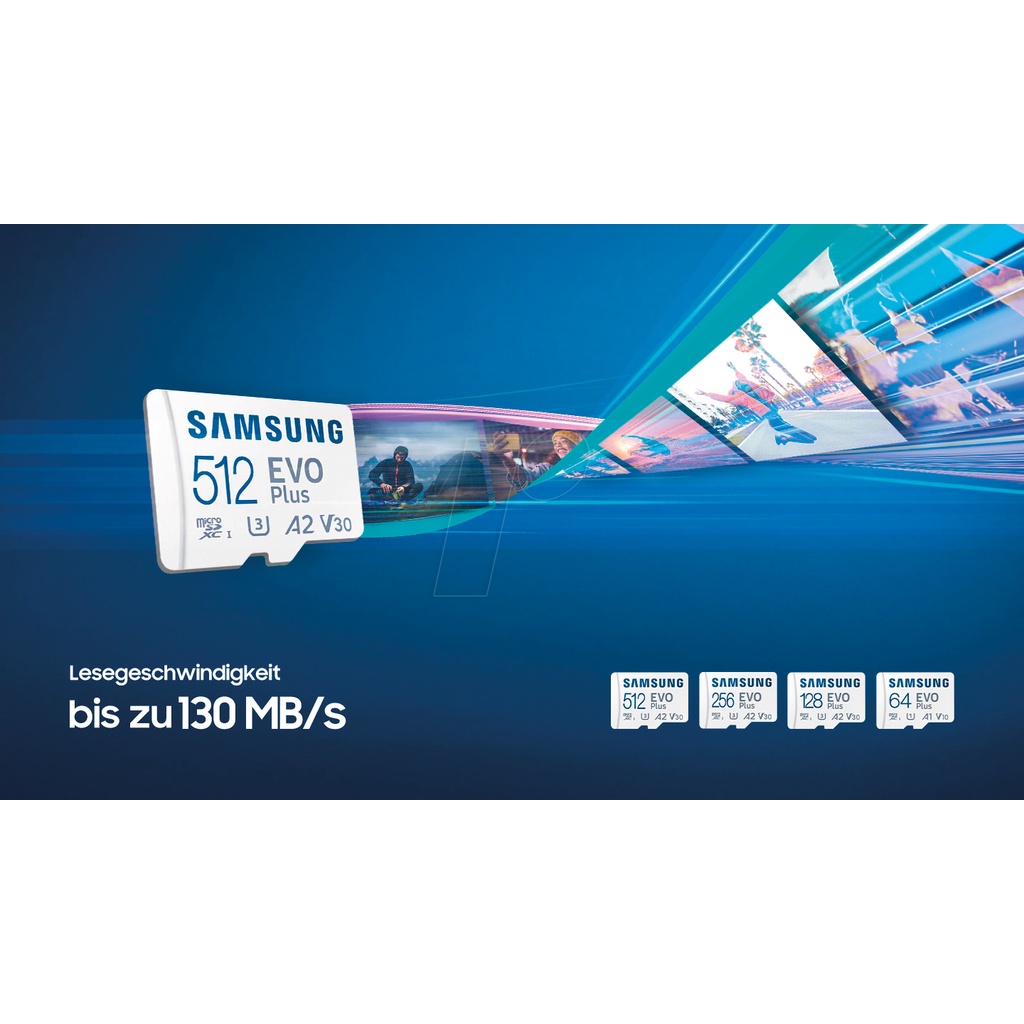 Samsung Micro SD Evo Plus 64GB 128GB 256GB 512GB Memory MicroSD Kartu Memori HP Card Class10 Garansi 10thn