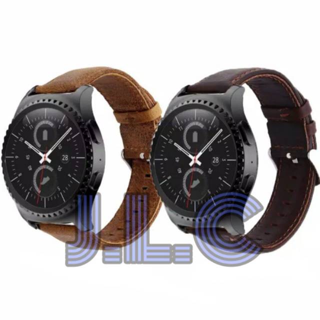 Strap Leather Kulit Asli Watch Band Samsung Galaxy Gear S2 Classic Tali Jam Tangan Kulit Band Acc