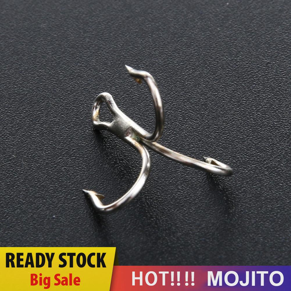 MOJITO 50pcs Barbed Crank Sharp Fishing Hooks Tackles with 3 Anchors