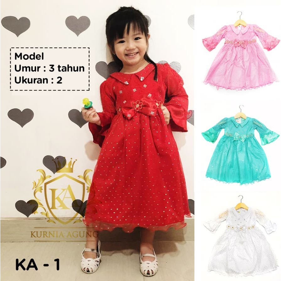 BIG PROMO Dress Baju Anak Perempuan 2- 12 tahun Gaun Anak Perempuan Dress Anak  Gaun Pesta Murah