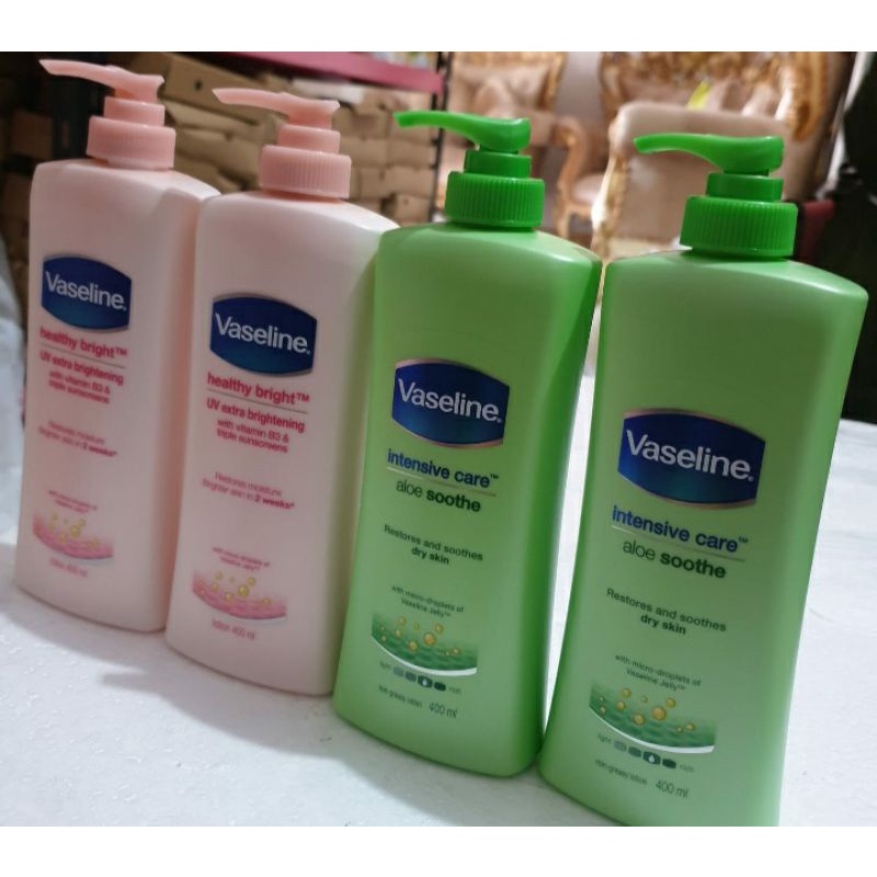 HANDBODY VASELINE 400ml  PINK/HIJAU