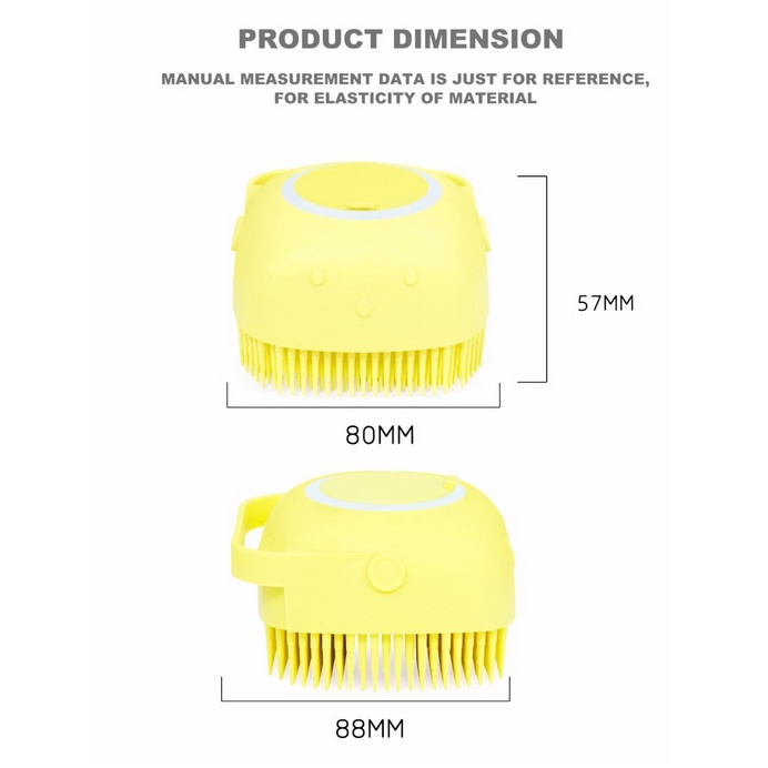 Sikat Silikon Mandi / Alat Gosok Mandi / Sikat Badan Bahan Silikon Lembut / Shower Brush Silicone Dispenser Sabun &amp; Shampoo