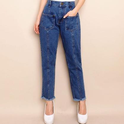 Celana Wanita Pocket Rawis Jeans