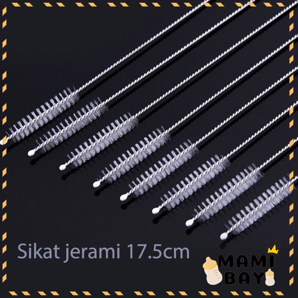 OKEYI Sikat Dot Bayi stainless brush straw Sikat Sedotan