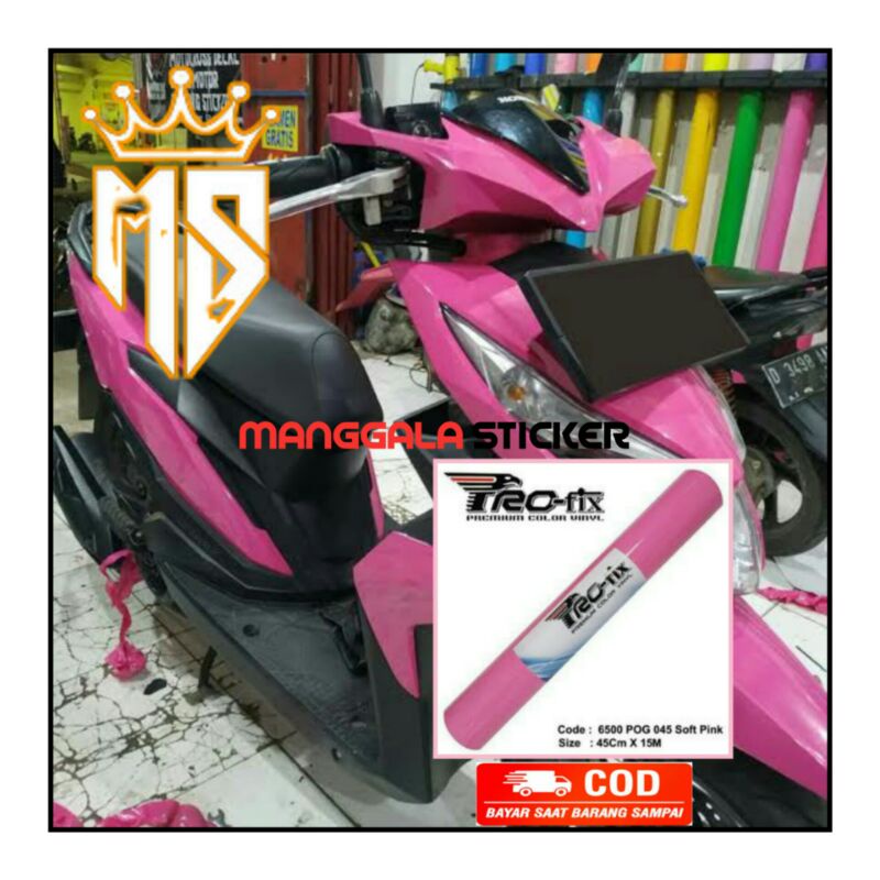Stiker skotlet pink muda profix skotlet soft pink untuk body motor dan mobil