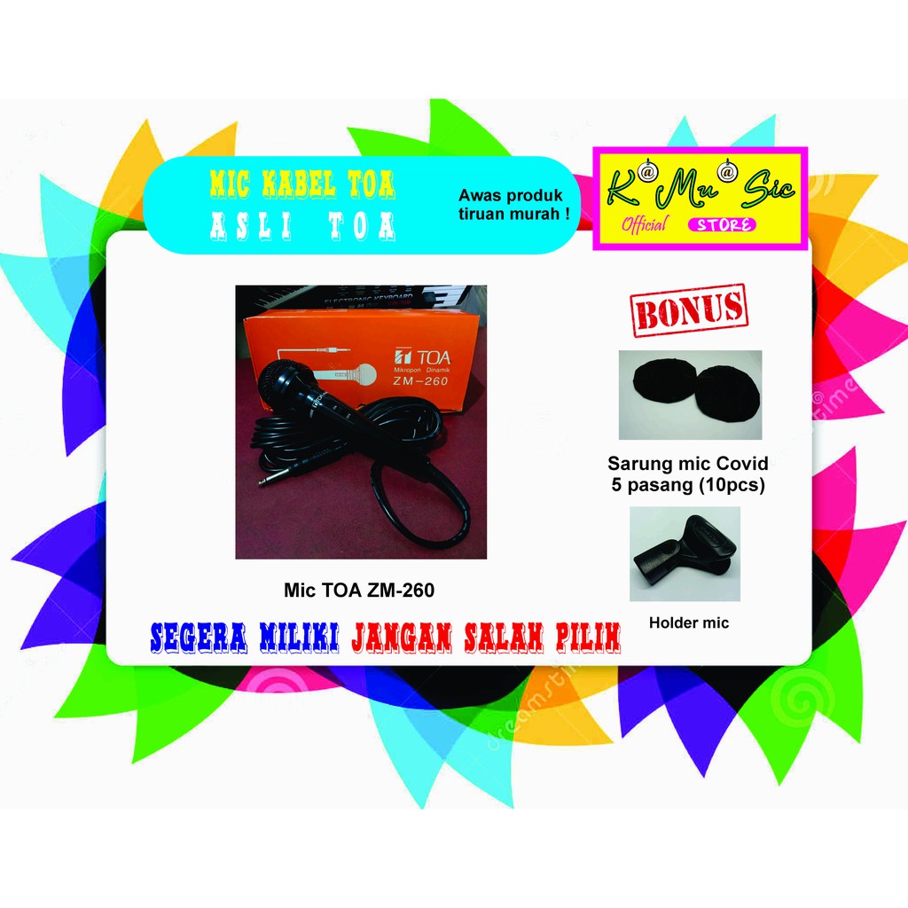 [ COD ] Mic microphone kabel TOA ZM-260 ZM 260 ZM260
