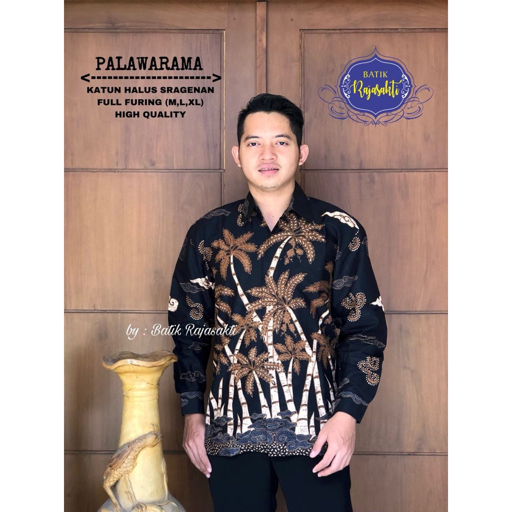 PALAWARWAMA RAJASAKTI KEMEJA BATIK SOLO PRIA LENGAN PANJANG LAPIS FURING ATASAN BATIK PREMIUM MODERN KATUN HALUS BAHUWIRYA  BANAMITRA BANAMITRA PUTIH BANGSAWAN BAYU PUTRA BERLIAN BIRU BHARATAYUDA BIMASENA BIRENDRA BIRU INDAH BRAHMAKERTA BRAHMAKERTA MERAH