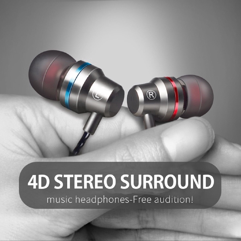 Earphone In-Ear 3.5mm Super Bass Stereo dengan Mic