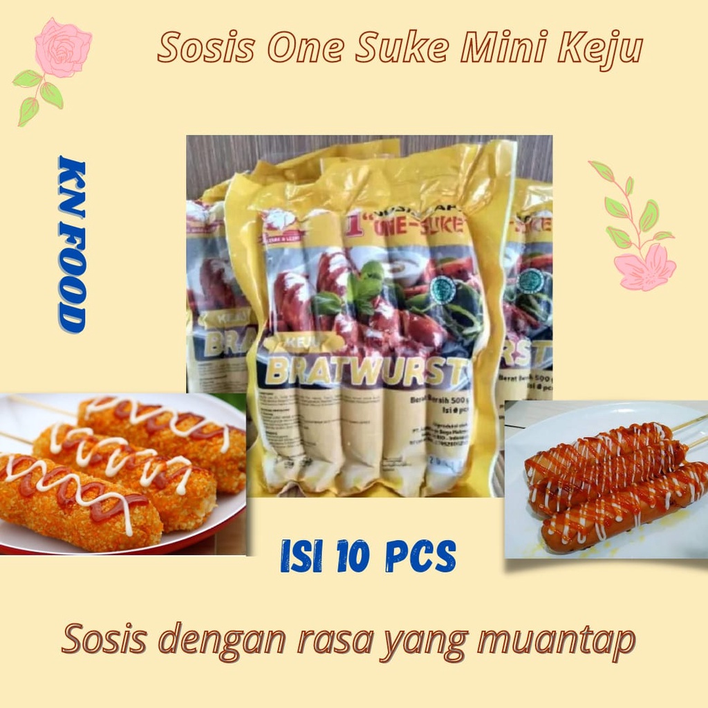 

Sosis Mini Keju isi 10 ONESUKE Bratwurst Cheese/Sosis Bratwurst isi 10