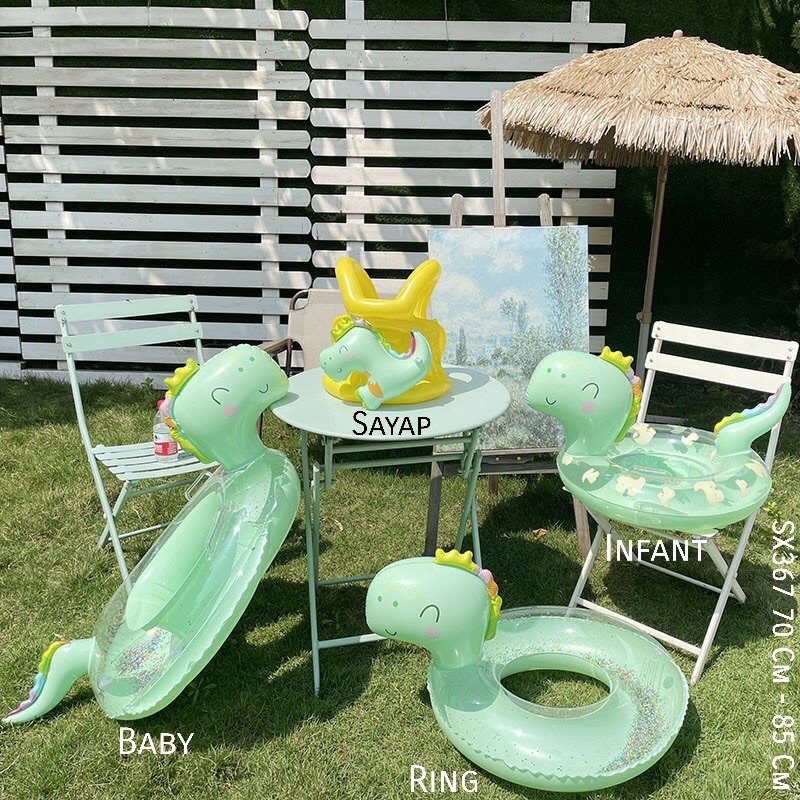 Pelampung Ban Renang Baby Bayi Balita Anak TK SD Paud Dino Dinosaurus Lucu Unisex Cewek Cowok Laki L
