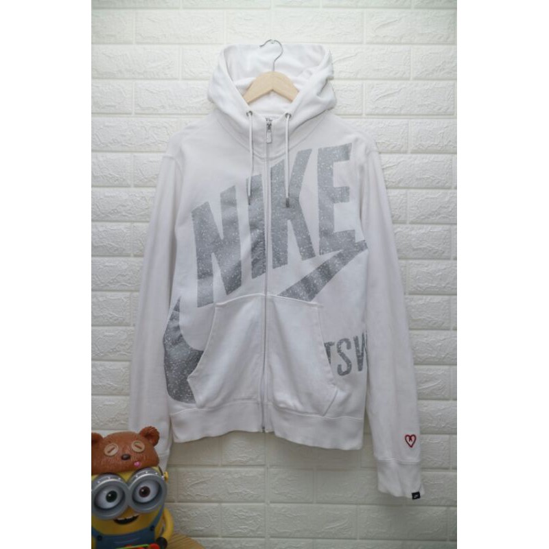 NIKE BIG SWOOSH ZIP HOODIE - SIZE M (FIT L) SECOND ORIGINAL