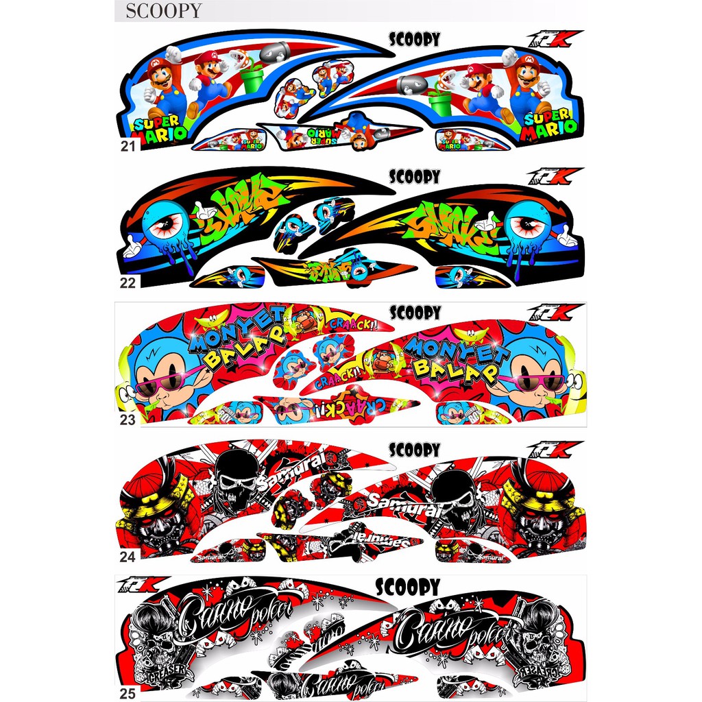 stiker striping scoopy fi modifikasi animasi