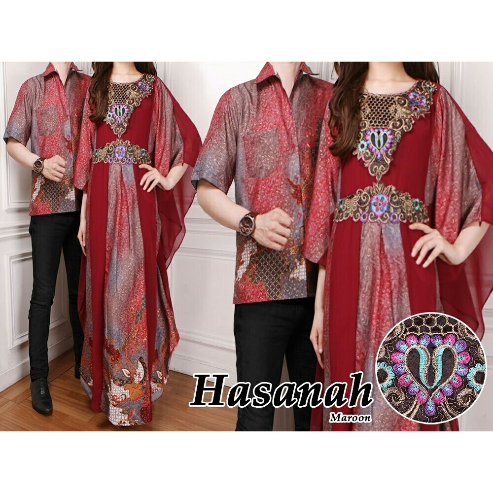 GAMIS SYARI  COUPLE HASANAH 2IN1