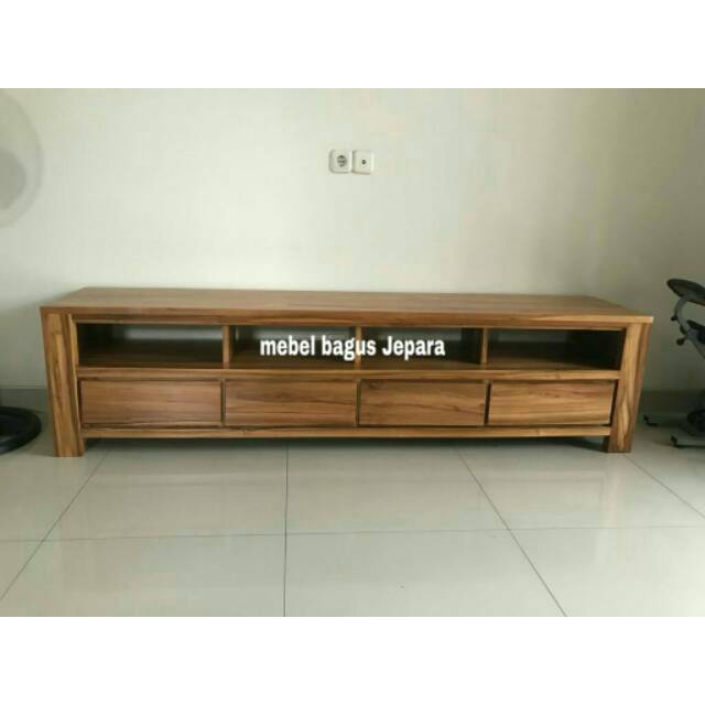 Meja tv minimalis pendek - meja tv jati - mebel Jepara