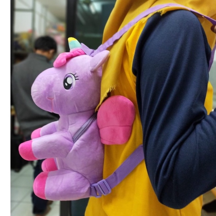 Toysopedia Tas Boneka Lotso Unicorn/Backpack Lucu/Ransel Unicorn/Ransel Fullbody Unicorn/tas kuda pony