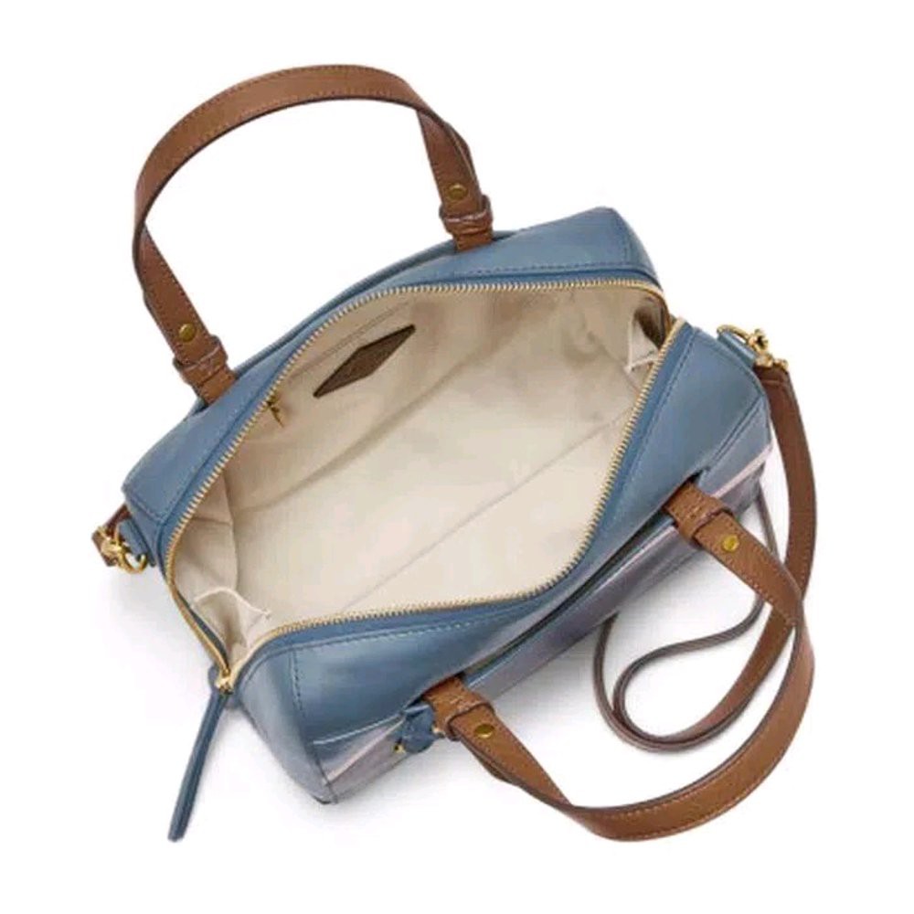 fossil rachel satchel blue multi