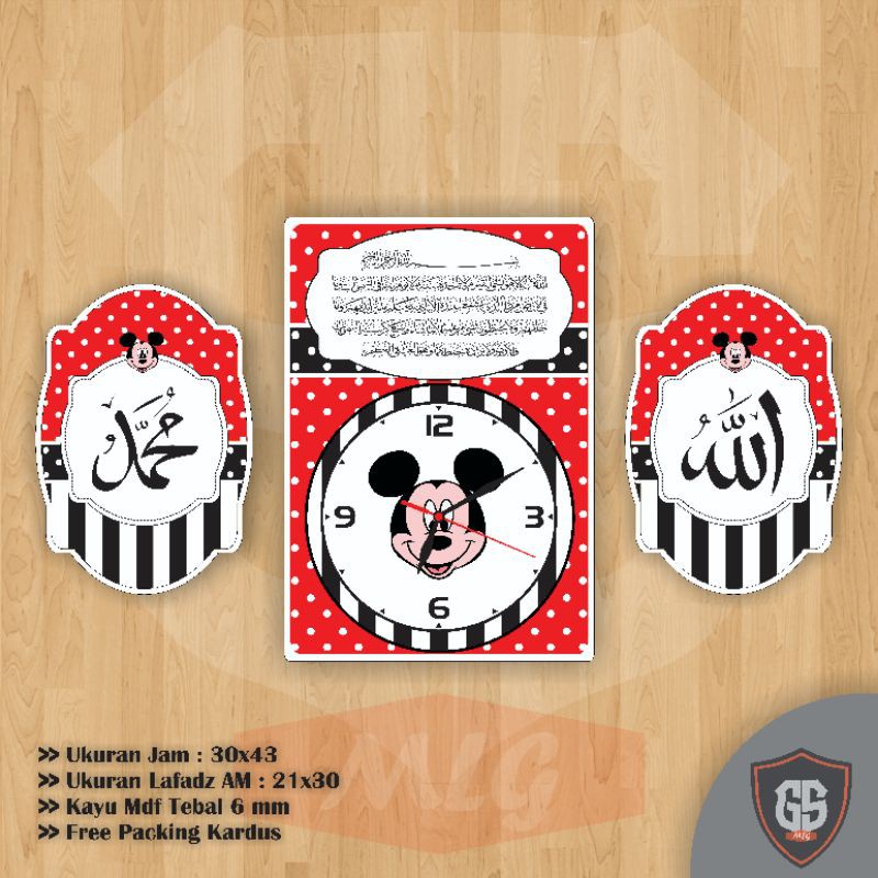 Jam Dinding Besar 1 set "Karakter"