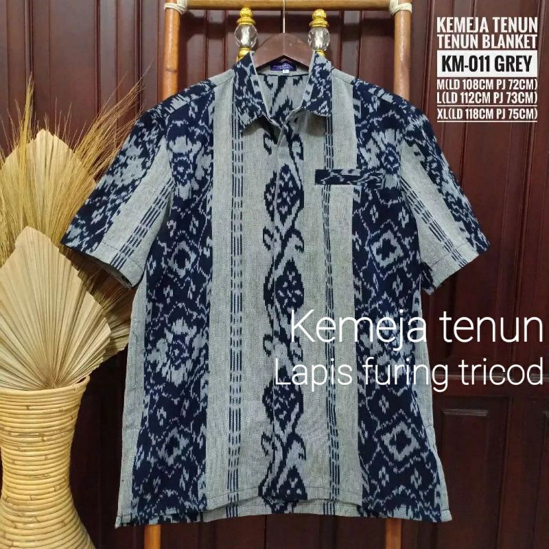 Blouse tenun unik  atasan tenun wanita baju tenun jepara kemeja tenun btb64