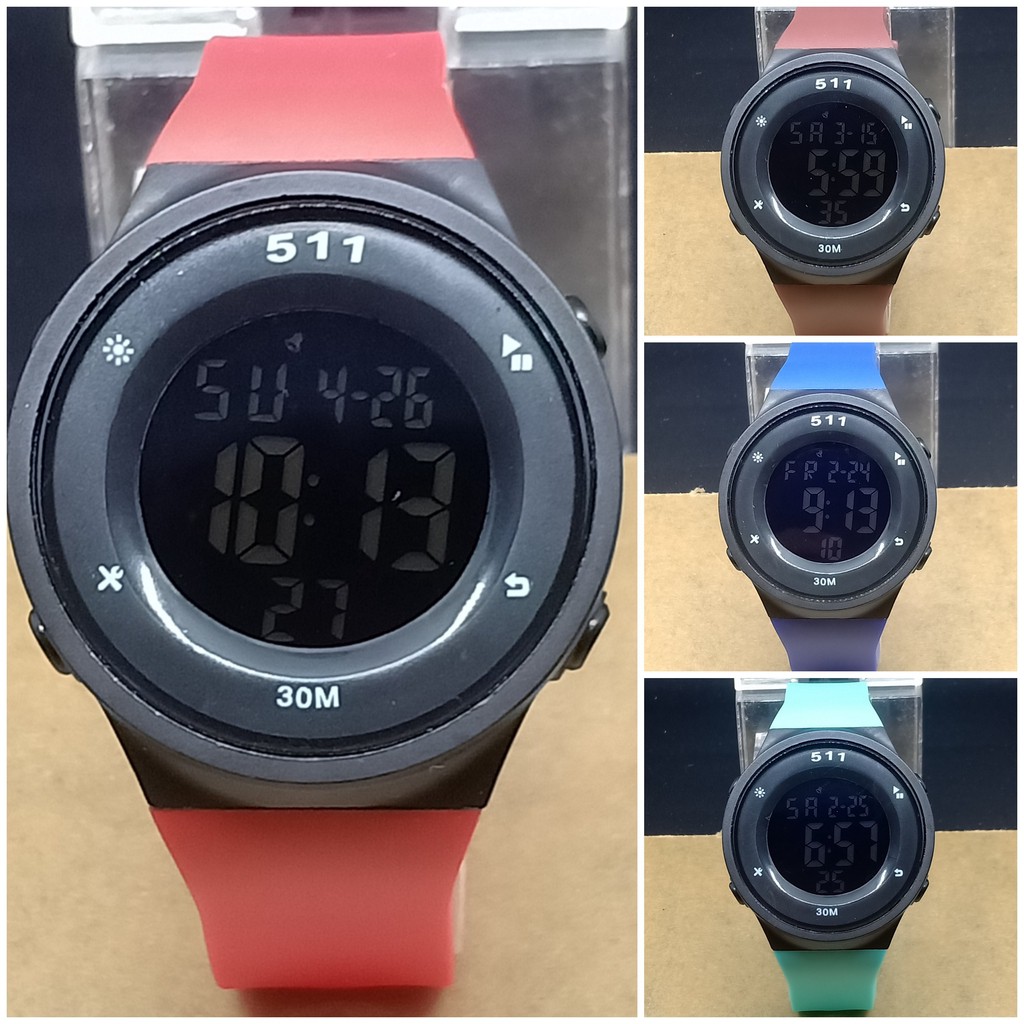 BISA Cod ✔️ Jam Tangan Pria Korea Style Sport Digital 511 Case Black SS-25