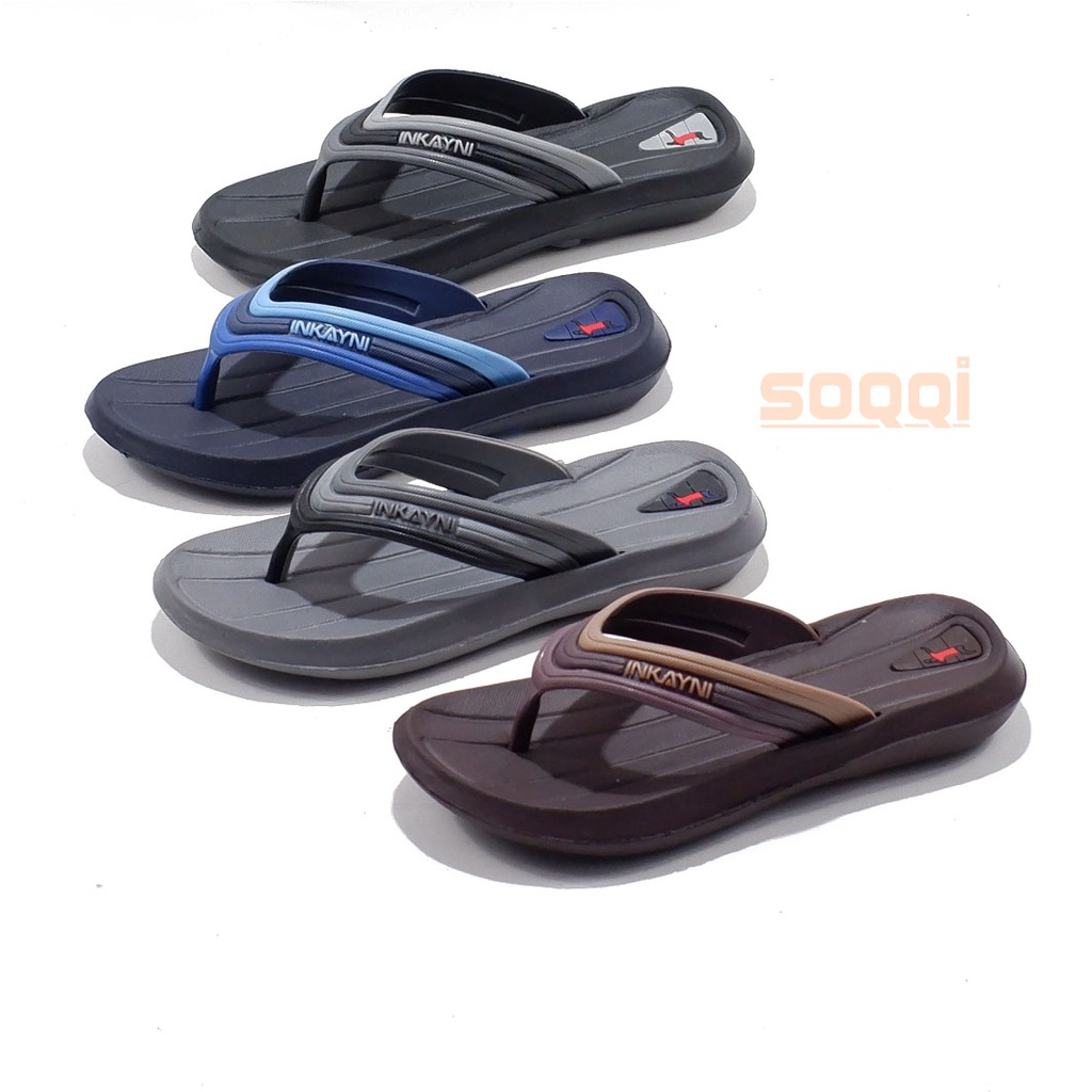 Sandal japit karet import anak cowok ori sendal jepit anak-anak laki inkayni 3008 T | 5608 B kekinian promo keren murah cod 24-35