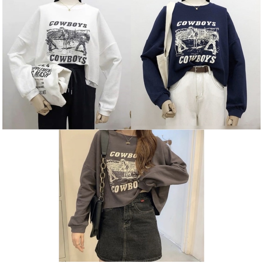 GFS LT COWBOY OVERSIZE CUTE SWEATER FLEECE