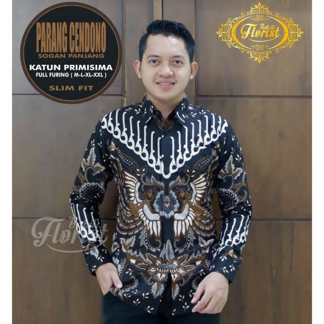 Kemeja Batik Pria / Baju Batik Pria Batik Lengan Panjang CENDONO Batik Berfuring