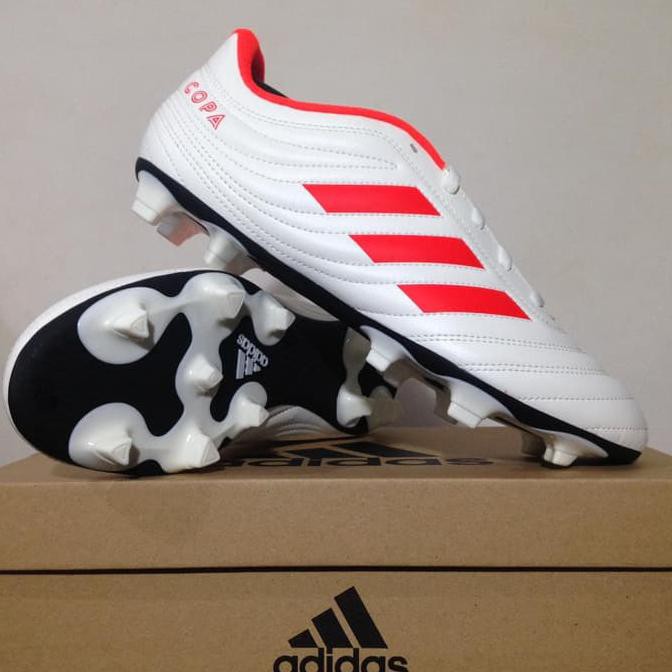 Kualitas Terbaik Sepatu Bola Adidas Copa 19.4 FG Off White Red D98067 Original BNIB SDWEP