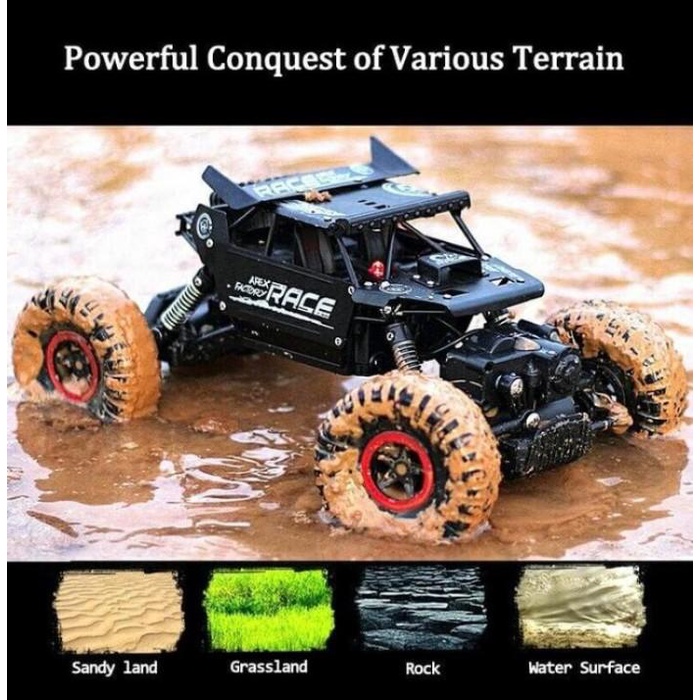 Mobil Remot Mobil Remote Rock Crawler 4Wd Monster 1:18 Offroad 4X4 Berkualitas Terbaik