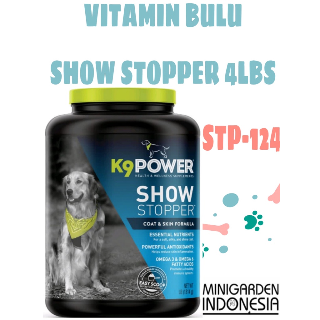 K9 POWER SHOW STOPPER 4LBS Vitamin bulu kulit anjing susu supplement