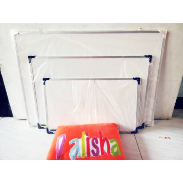 

Papan tulis multifungsi whiteboard blackboard ukuran kecil 60x40cm Papan tulis murah sekolah