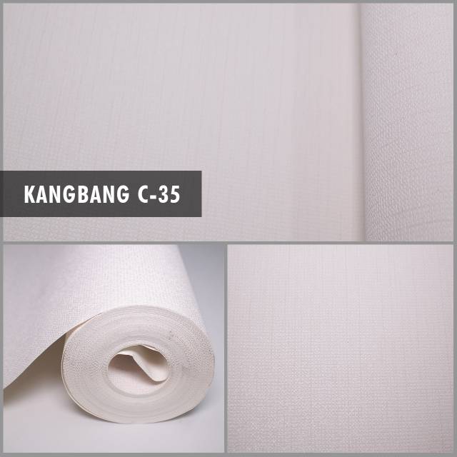 Wallpaper dinding polos bahan vinyl warna putih pink