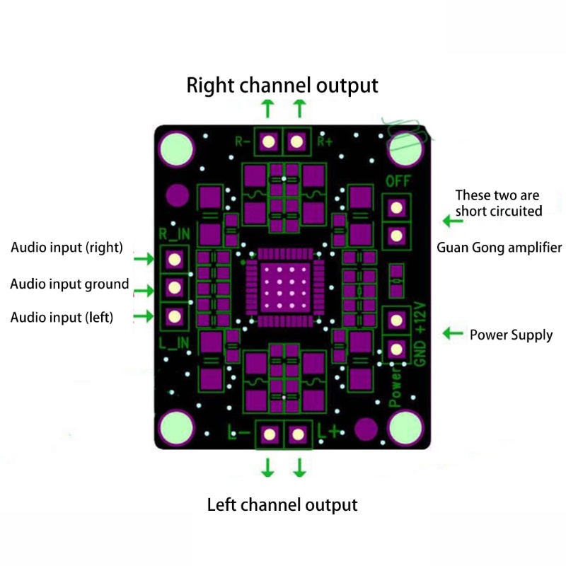 Modul Amplifier Stereo Digital btsg PAM8610 2x15W, Papan Penguat Daya Digital Ultra Tipis Daya Tinggi 2.0 Channel