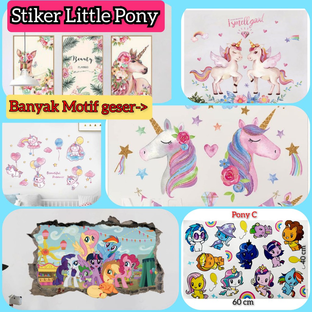 P1 WALLSTICKER WALL SETIKER STIKER STICKER DINDING MY LITTLE LITLE KUDA PONY PONI UNICORN TEMPELAN WALLPAPER WELPAPER WALPAPER HIASAN DEKORASI DECOR RUMAH RUANG KAMAR TIDUR ANAK ANAK COWOK CEWEK COWO CEWE PREMPUAN HIASAN TEMBOK ANIMAL KERETA LUCU KEKINIAN