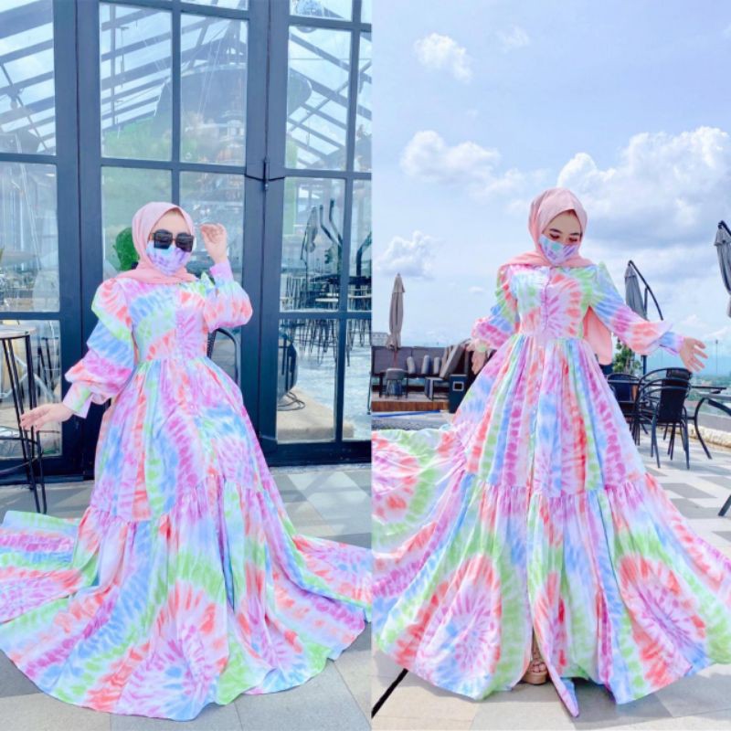 dress tie die pelangi by shellasaukia