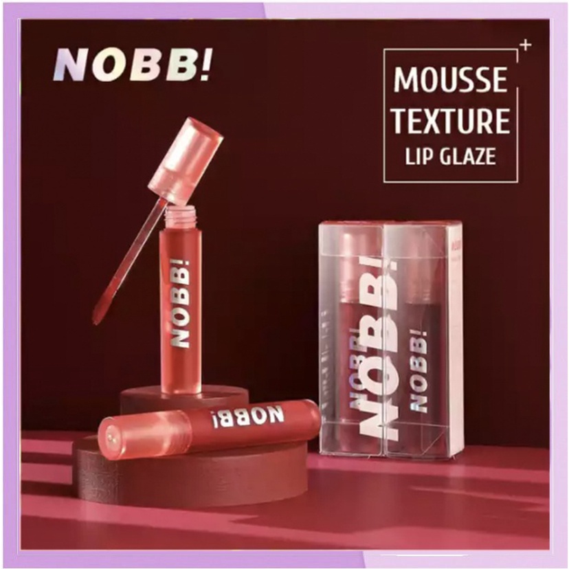 NOBB Air Matte Velvet Lip Cream Waterproof Lipstik Lipstick Long Lasting Lip Gloss Membuat Bibir Menjadi Merah Merona NO001