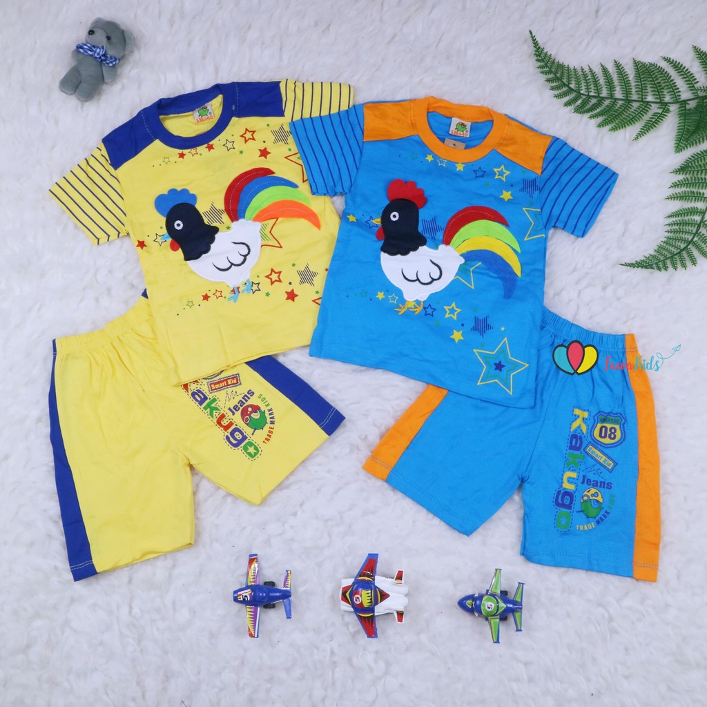 Setelan Baby Max Size 3-18 Bulan / Export Quality Kaos Karakter Celana Baju Bayi Celana Lengan Laki