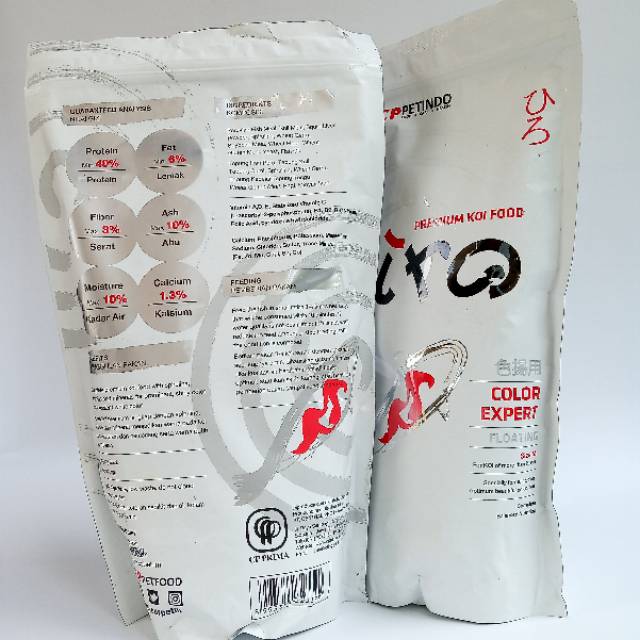 CPPETINDO HIRO Premium Koi Food color Expert 1Kg Medium 5mm pakan Ikan Makanan Ikan  Koi Pellet Ikan Apung