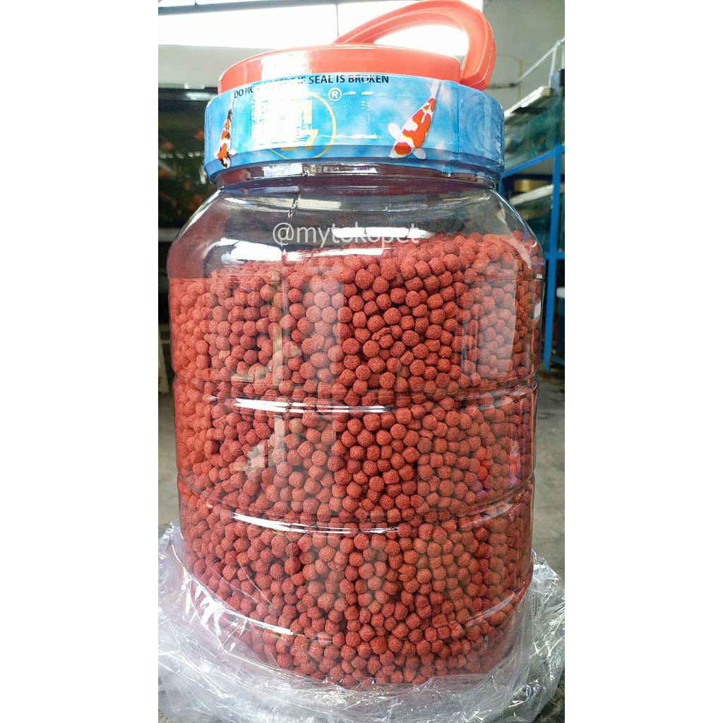 HI RED Pelet Ikan Hias 4KG kemasan Toples