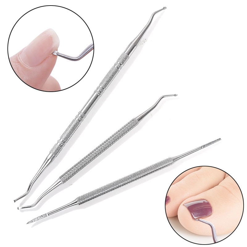 Alat Pembersih Kuku Kaki Multifungsi Bahan Stainless Steel Untuk Nail Art