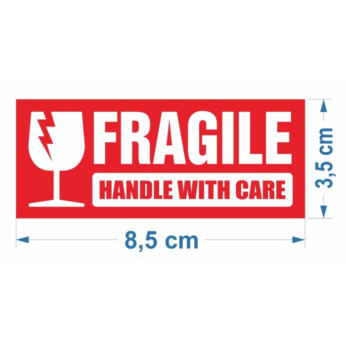 

perekat-pengikat- sticker fragile handle with care stiker awas pecah 8,5 x 3,5 cm -pengikat-perekat.