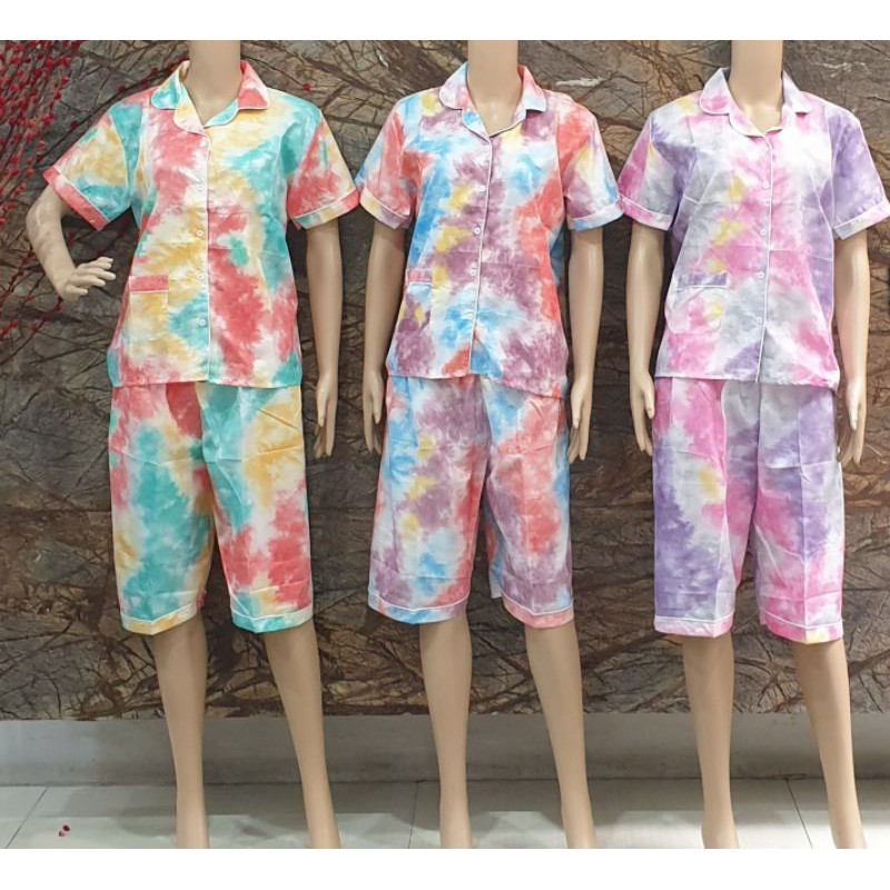 Yosuma 633 Piyama Wanita Dewasa Tie Dye Pajamas Wanita Yosuma 633 Piyama Wanita Dewasa Tie Dye Pajamas Wanita
