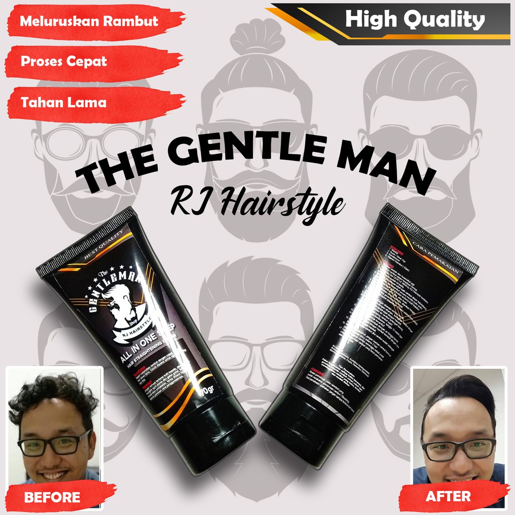 The Gentleman Pelurus Rambut Pria Tanpa Catok Shopee Indonesia