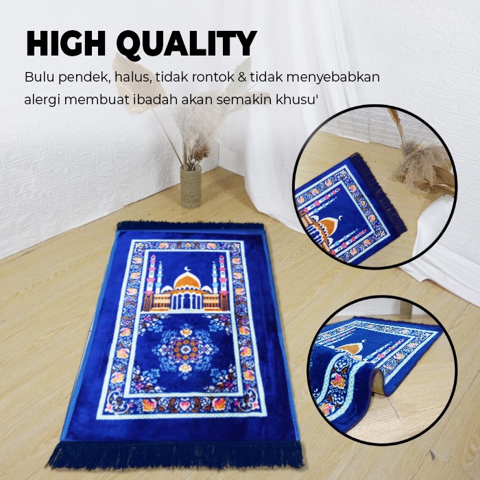 COD - Ladiestar88 - Sajadah Tebal Sajadah Muslim Sholat Ukuran 110x70cm Bahan Tebal Premium Import - DD-9