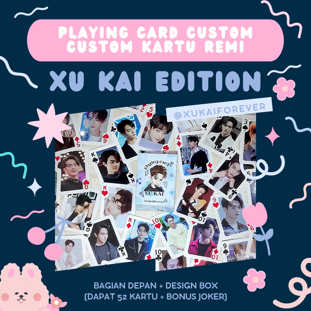 KARTU REMI XUKAI /KARTU REMI XUKAI CUSTOM / PLAYING CARD XUKAI / PLAYING CARD CUSTOM / KARTU REMI CO