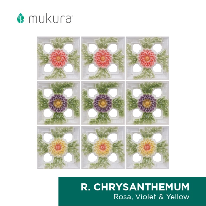 Roster Keramik Mukura Ceramics Bunga 20x20 cm