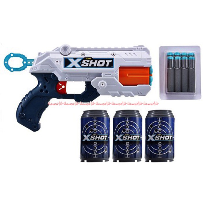 Zuru Xshot 2x MK 3 Emco Double Gun Mainan Dua Pistol Gun Warna Putih