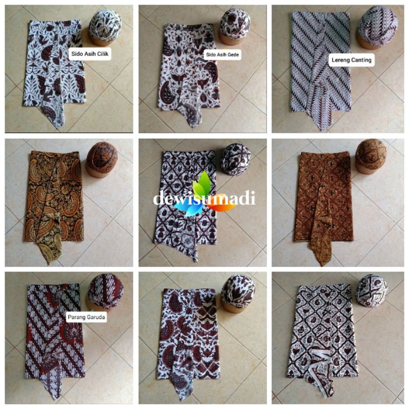 Jarik Sembong/Sapit urang+blangkon solo/sunda