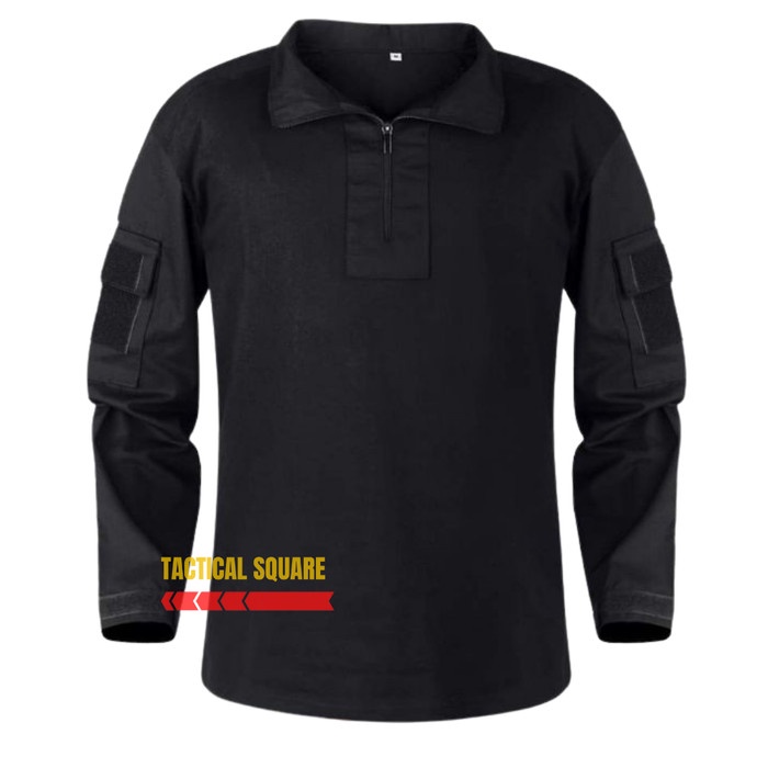 TERMURAH- BAJU TACTICAL BDU / KAOS BDU TACTICAL TERLARIS - Hitam, M